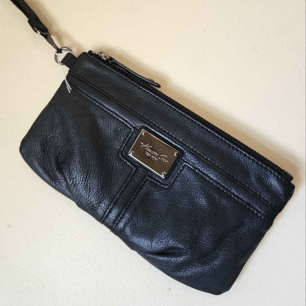 Kenneth Cole Black Leather Clutch